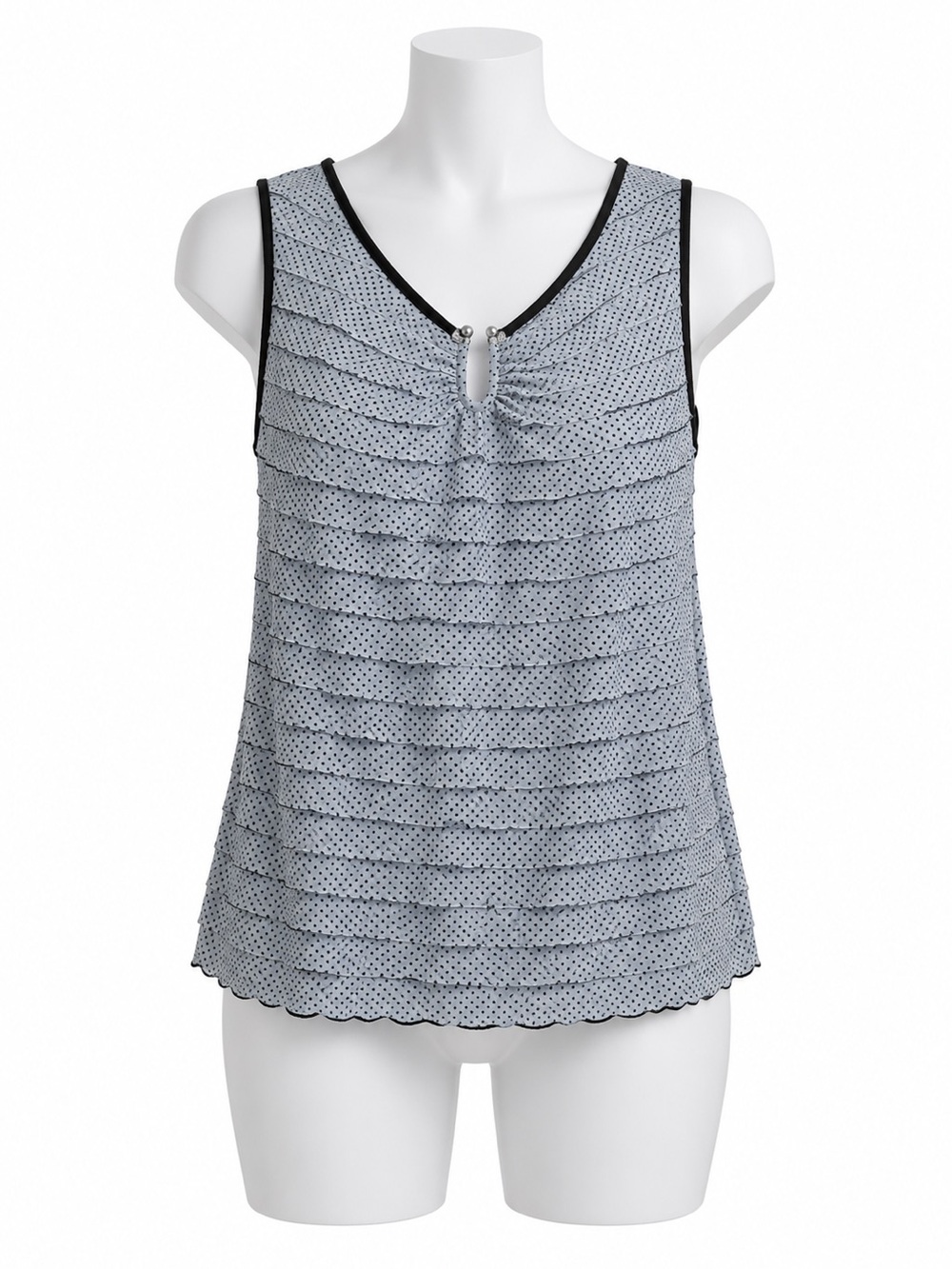 Size Med. Green and black dressy ladies tank top